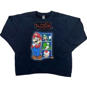 Up cycled 1 of a kind vintage Mario brother T-shirt into crewneck